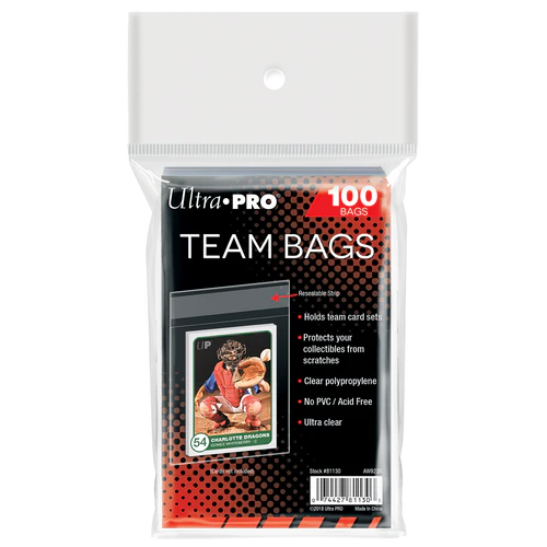 1 100 Team Bags Resealable Sleeves - Image 1