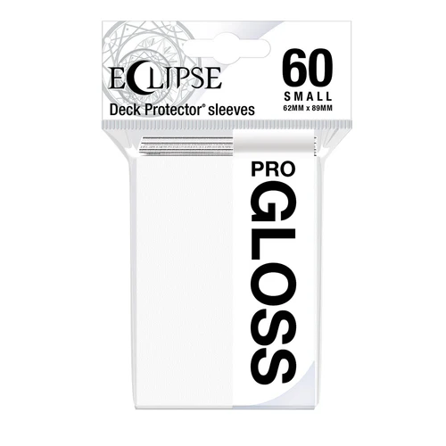 1 60 Eclipse Gloss Small Deck Protector Sleeves (Arctic White) - Image 1