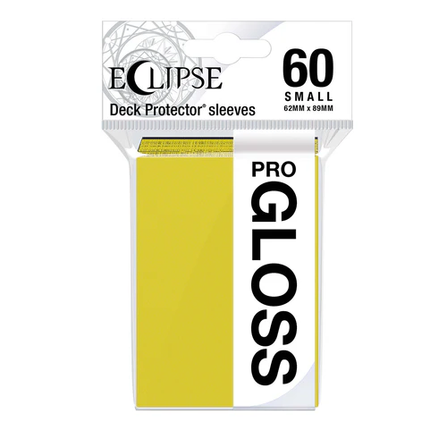 1 60 Eclipse Gloss Small Deck Protector Sleeves (Lemon Yellow) - Image 1