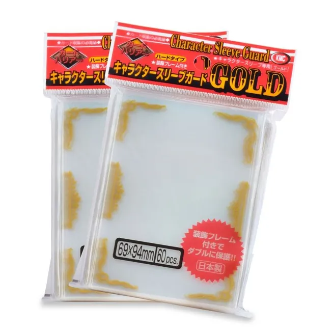 149904.webp KMC- Card Barrier Character Sleeve Guard Gold Hard Type (60pcs) - Image 1
