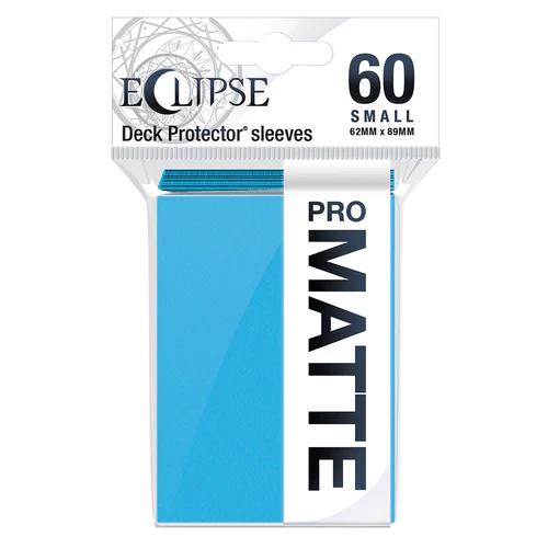 15 60 Eclipse Matte Small Deck Protector Sleeves (Sky Blue) - Image 1