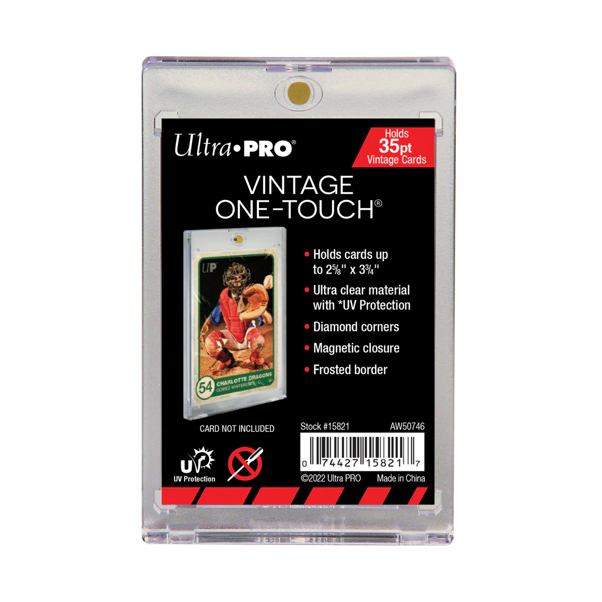 15821-1.jpg Ultra Pro: 35PT Vintage Card UV ONE-TOUCH Magnetic Holder - Image 1
