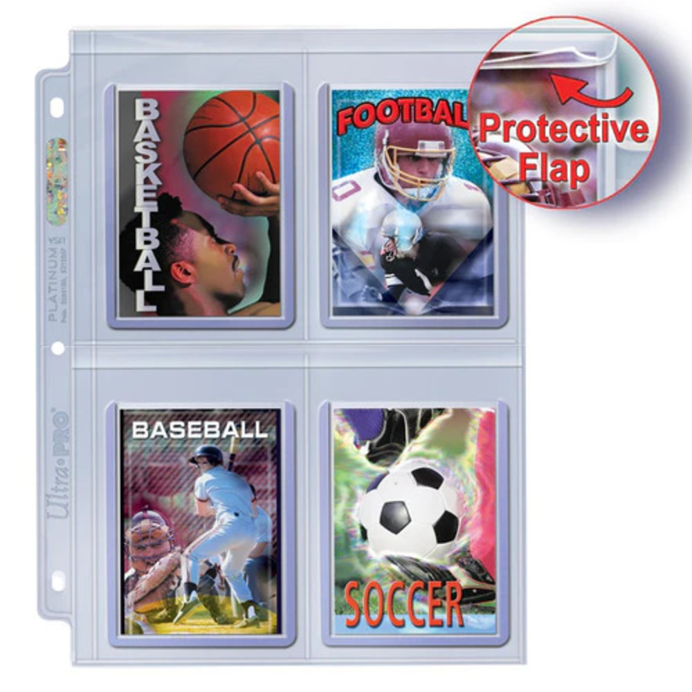 15848-3.jpg Ultra Pro: Platinum Series 4-Pocket 3-Hole Secure Page for Toploaders Display (1 Page) - Image 1