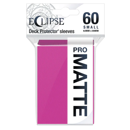 17 60 Eclipse Matte Small Deck Protector Sleeves (Hot Pink) - Image 1