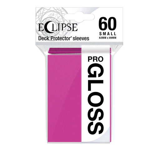 17 60 Eclipse Gloss Small Deck Protector Sleeves (Hot Pink) - Image 1