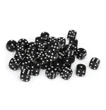 Opaque Black with White Pips - 12 mm Dice Block (36 Dice) - Image 2