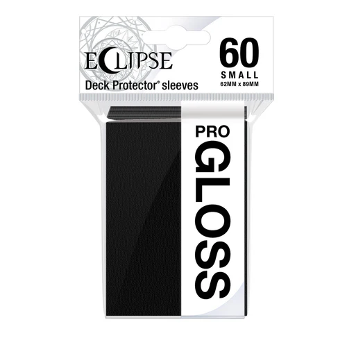 21 60 Eclipse Gloss Small Deck Protector Sleeves (Jet Black) - Image 1