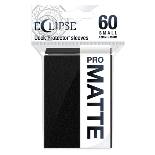 23 60 Eclipse Matte Small Deck Protector Sleeves (Jet Black) - Image 1
