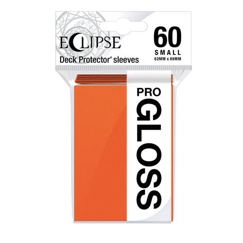 3 60 Eclipse Gloss Small Deck Protector Sleeves (Pumpkin Orange) - Image 1