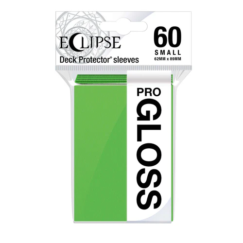 5 60 Eclipse Gloss Small Deck Protector Sleeves (Lime Green) - Image 1