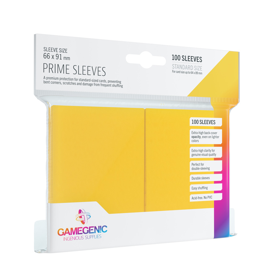 GG-S10020ML.jpg Gamegenic - Prime Sleeves - 100 Sleeves (Yellow) - Image 1