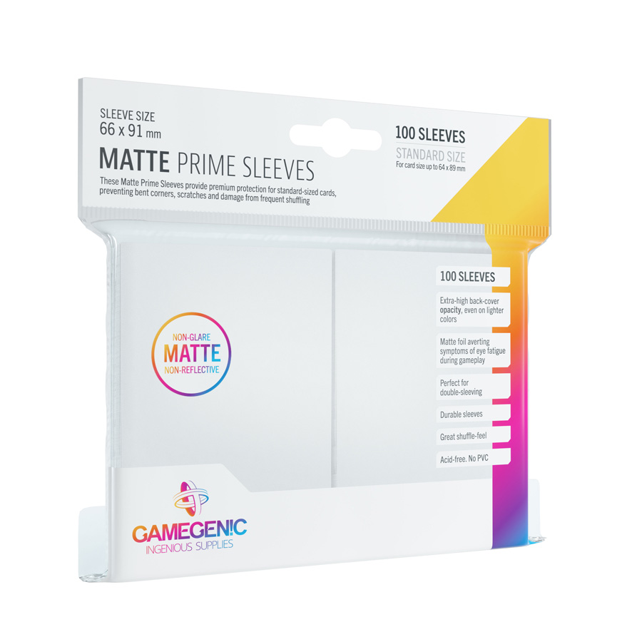 GG-S10029ML.jpg Gamegenic - Matte Prime Sleeves - 100 Sleeves (White) - Image 1