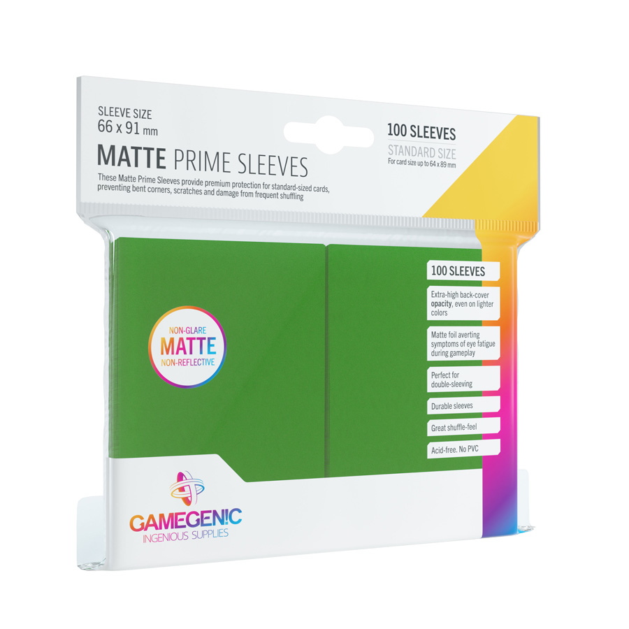 GG-S10031ML.jpg Gamegenic - Matte Prime Sleeves - 100 Sleeves (Green) - Image 1