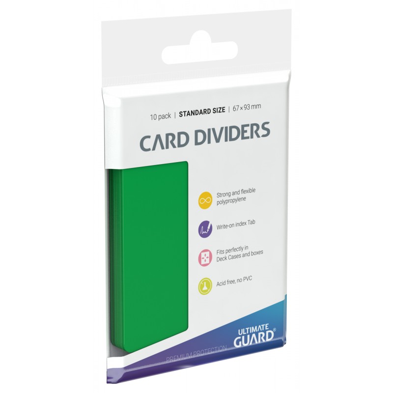 card-dividers-1.jpg Ultimate Guard - Card Dividers - Green - Image 1
