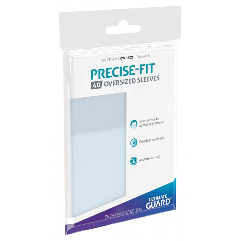 precise-fit-oversized-sleeves.jpg Ultimate Guard - Precise-Fit Oversized Sleeves - 40 Pack - Image 1