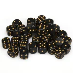 Opaque Black with Gold Pips - 12 mm Dice Block (36 Dice) - Image 2