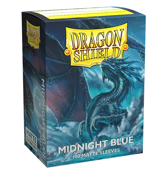 dragonshieldmattesleevesmidnightblue1002 Dragon Shield - Matte Sleeves - Midnight Blue - Image 1