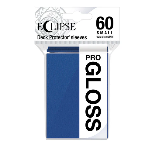 11 60 Eclipse Gloss Small Deck Protector Sleeves (Pacific Blue) - Image 1