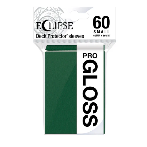 7 60 Eclipse Gloss Small Deck Protector Sleeves (Forest Green) - Image 1